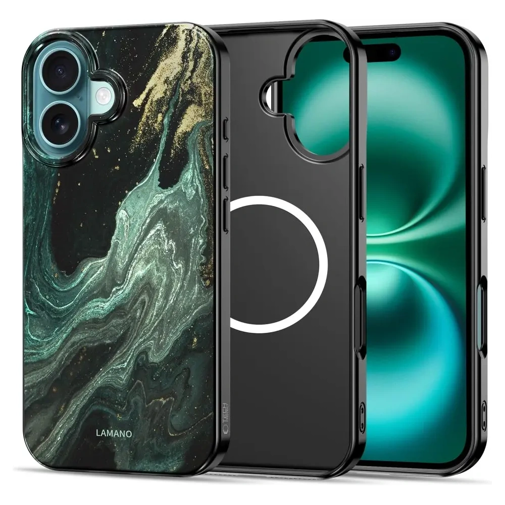 Etui Tech-Protect Flexair Lamano Magsafe iPhone 16 Verde Aura