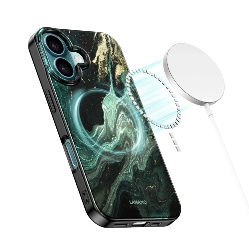 Etui Tech-Protect Flexair Lamano Magsafe iPhone 16 Verde Aura