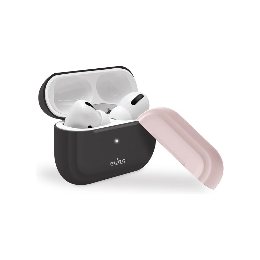 Wholesale PURO ICON Case Apple AirPods Pro (Dark Grey + Dark Grey Cap and Pink Cap) - PUR190GRY - {ean13} - Hurt