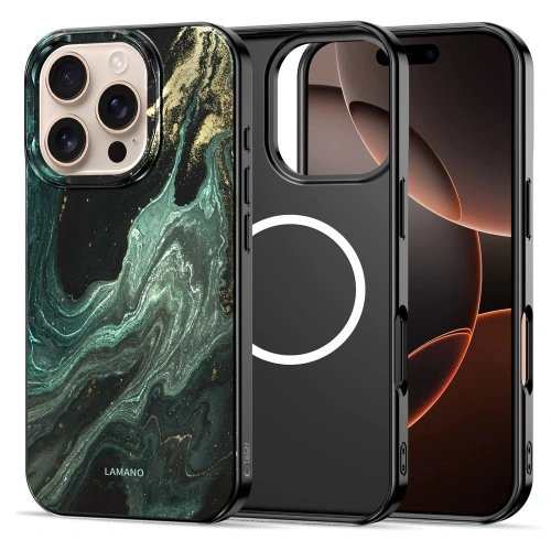 Etui Tech-Protect Flexair Lamano Magsafe iPhone 16 Pro Max Verde Aura