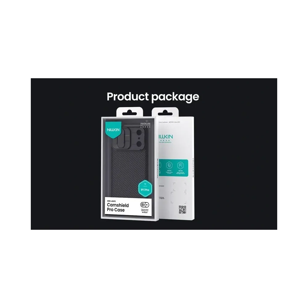 Etui Nillkin Camshield Pro z osłoną aparatu iPhone 17 Pro Black / Czarny