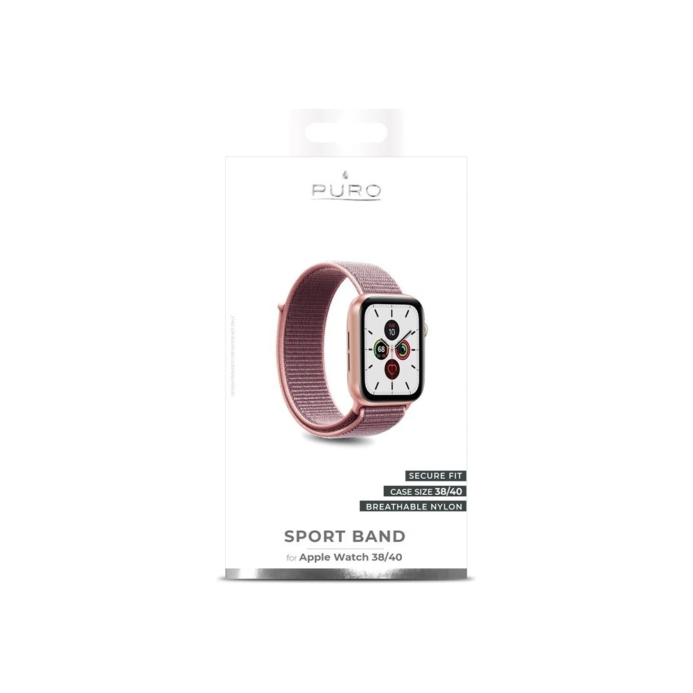 Wholesale PURO Band Nylon Strap Apple Watch 4/5/6/7/SE/8/9/10 40/41/42mm (Pink) - PUR192PNK - {ean13} - Hurt