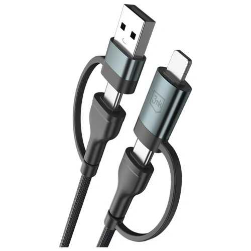 Kabel 3MK Hyper Cable N-SERIES USB-A / USB-C / USB-C/Lightning 1.2m 9V/2A 60W