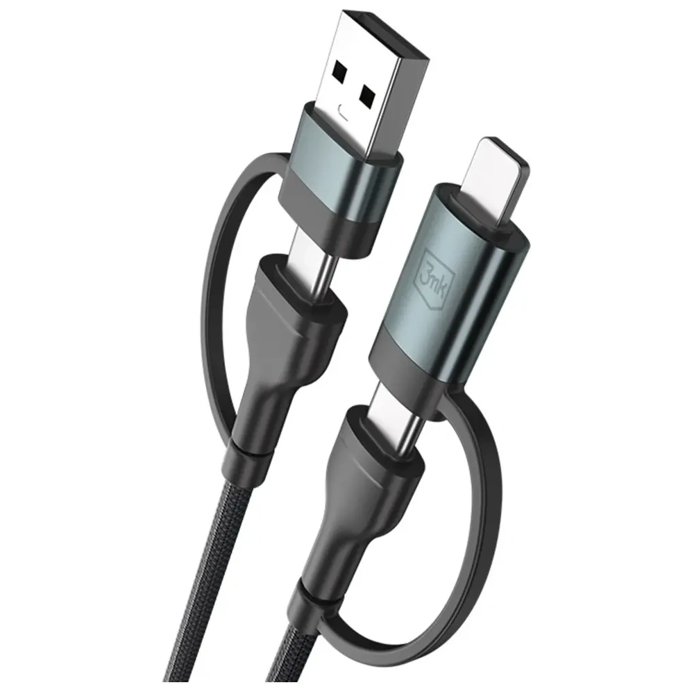 Kabel 3MK Hyper Cable N-SERIES USB-A / USB-C / USB-C/Lightning 1.2m 9V/2A 60W