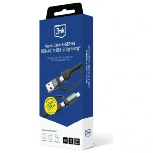 Kabel 3MK Hyper Cable N-SERIES USB-A / USB-C / USB-C/Lightning 1.2m 9V/2A 60W