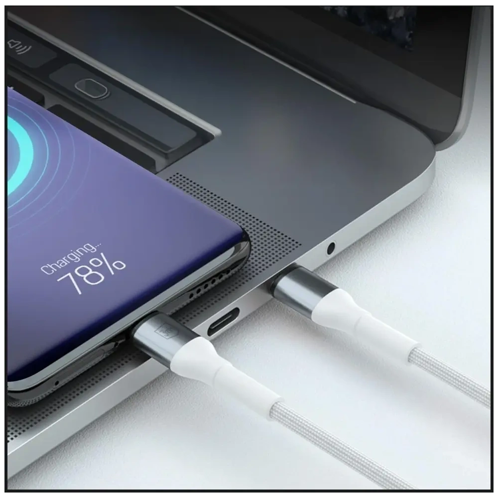 Kabel 3MK Hyper Cable N-SERIES USB-A / USB-C 1m 9V/2A 18W biały