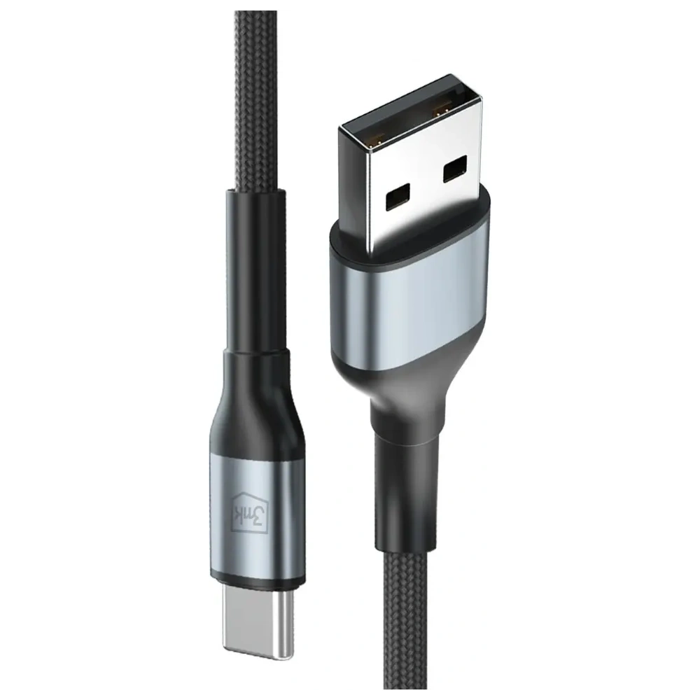Kabel 3MK Hyper Cable N-SERIES USB-A / USB-C 1m 9V/2A 18W czarny