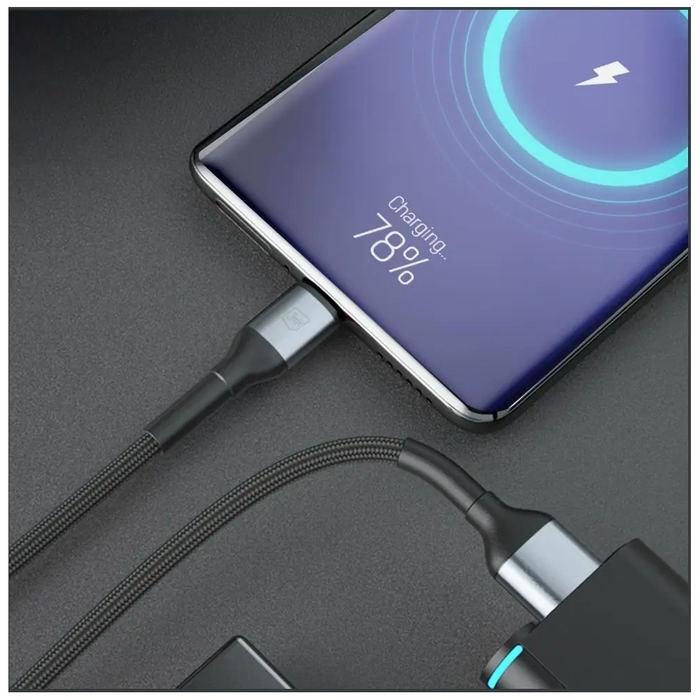 Kabel 3MK Hyper Cable N-SERIES USB-A / USB-C 1m 9V/2A 18W czarny