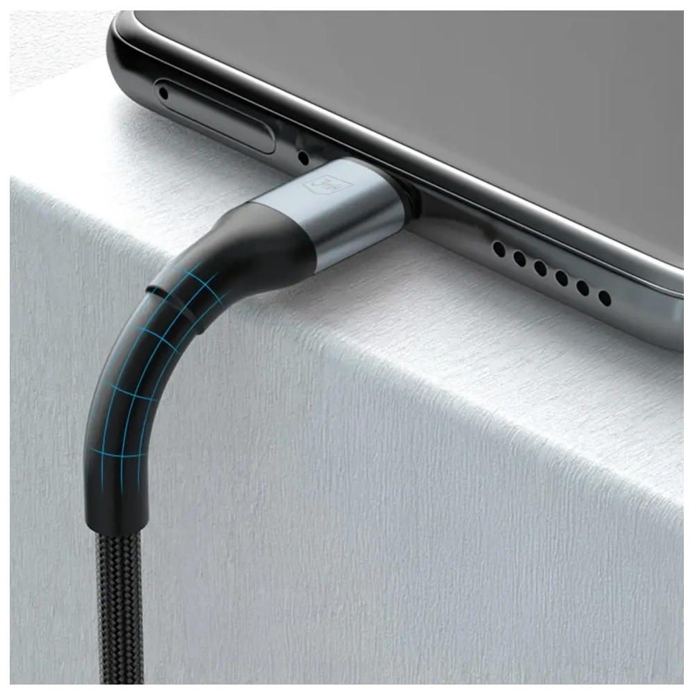 Kabel 3MK Hyper Cable N-SERIES USB-A / USB-C 1m 9V/2A 18W czarny