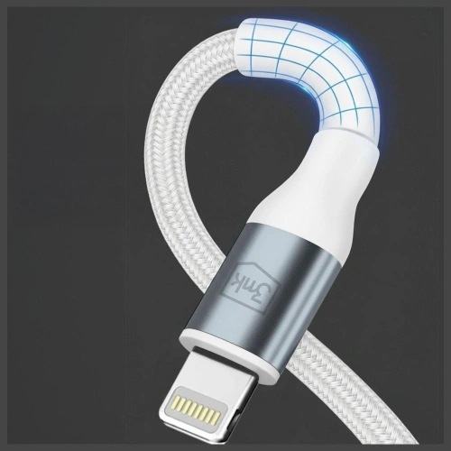 Kabel 3MK Hyper Cable N-SERIES USB-C / Lightning 1m 9V/2A 20W biały