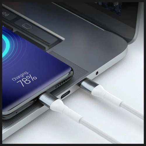 Kabel 3MK Hyper Cable N-SERIES USB-C / USB-C 1m 20V/3A 60W biały