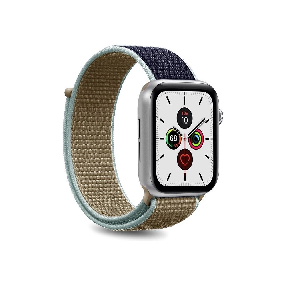 Wholesale Nylon strap PURO Band Apple Watch 4/5/6/7/SE/8/9/Ultra 44/45/49mm (Khaki/Navy) - PUR195KHK - {ean13} - Hurt