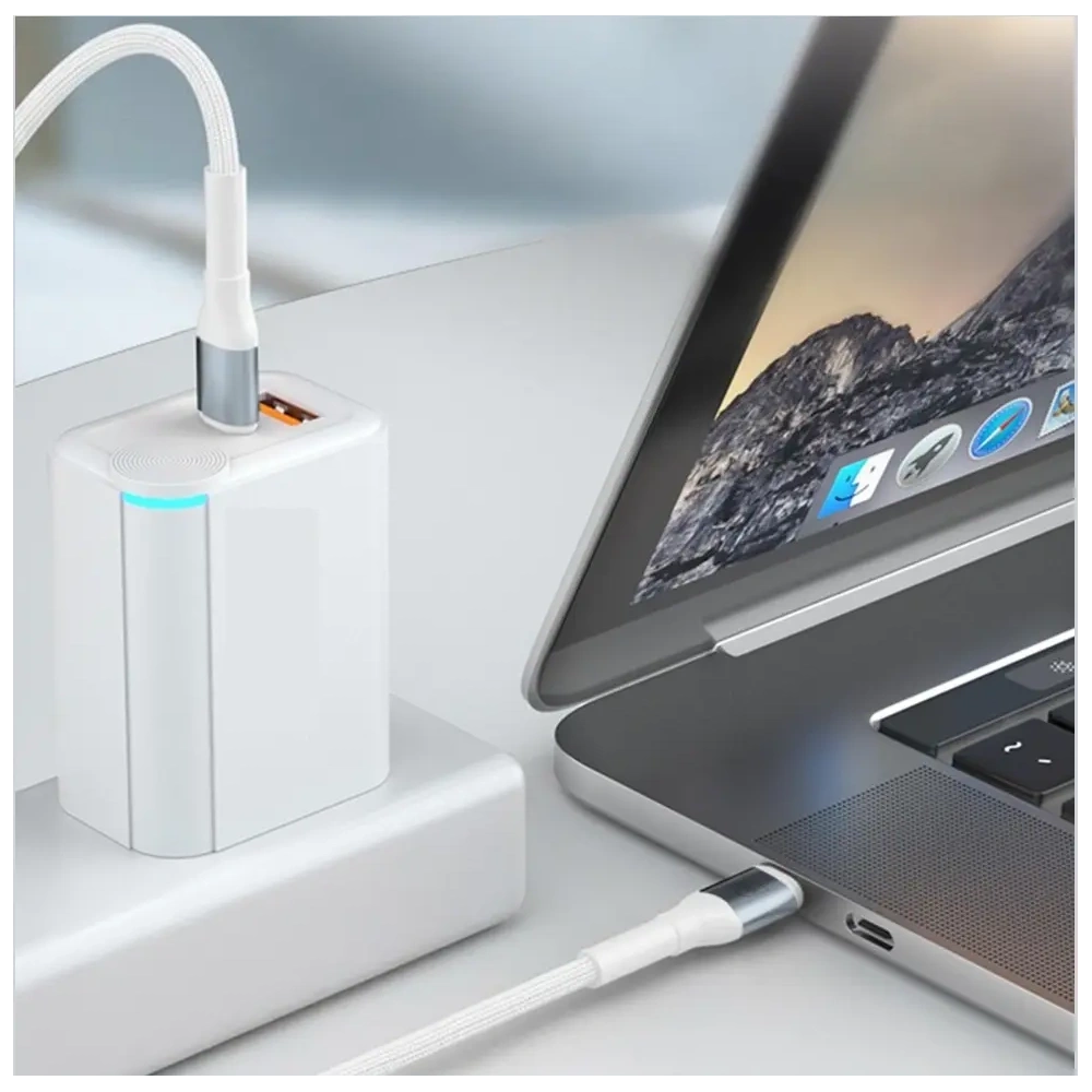 Kabel 3MK Hyper Cable N-SERIES USB-C / USB-C 1m 20V/5A 100W biały