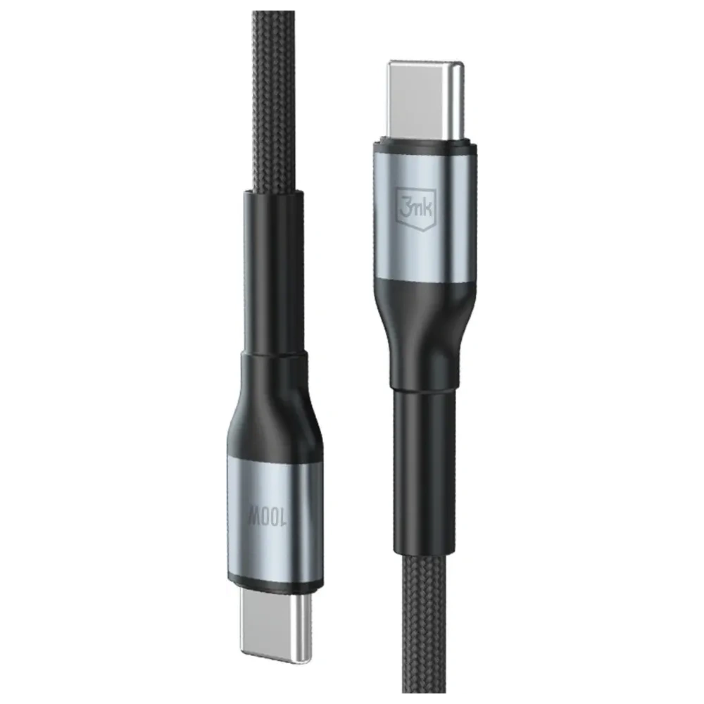 Kabel 3MK Hyper Cable N-SERIES USB-C / USB-C 1m 20V/5A 100W czarny