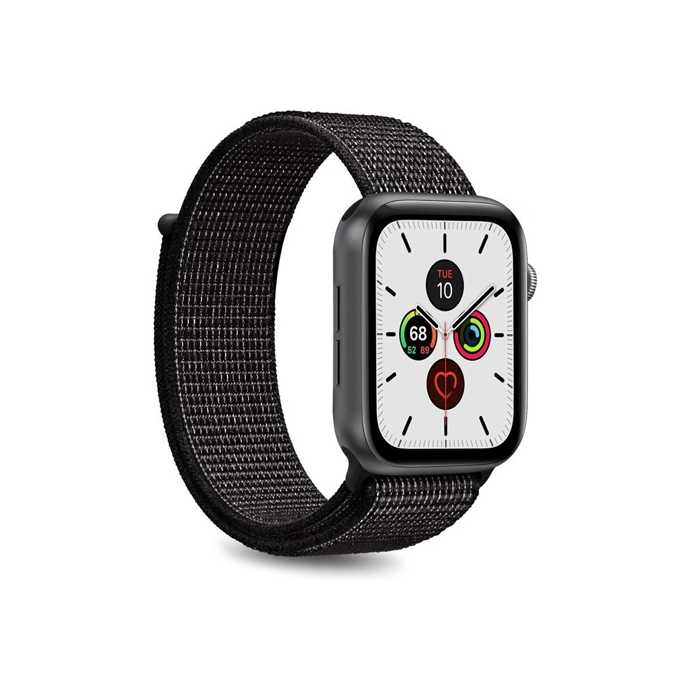 Hurtownia GSM - Nylonový pasek PURO Band Apple Watch 4/5/6/7/SE/8/9/Ultra 44/45/49mm (Černý) - PUR196BLK - {ean13} - Hurt