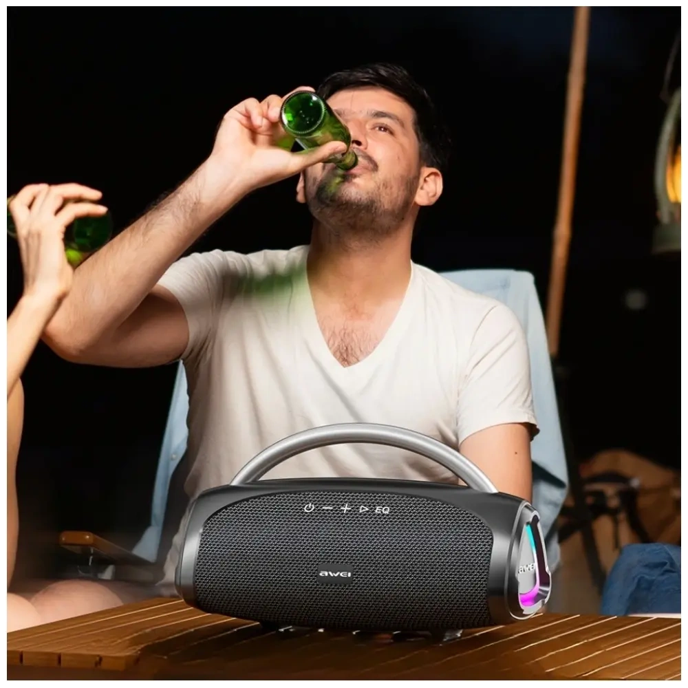 Głośnik bezprzewodowy AWEI KA39 100W Bluetooth 5.3 przenośny zewnętrzny czarny