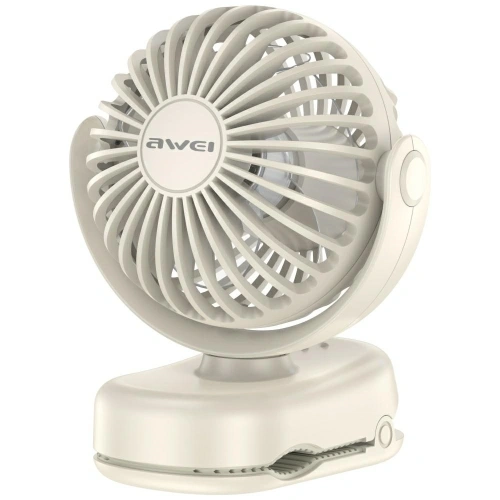 Mini Wiatrak biurkowy AWEI F45 z klipsem 1200mAh White