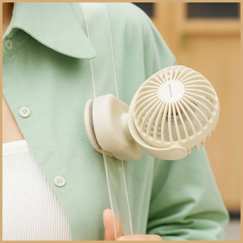 Mini Wiatrak biurkowy AWEI F45 z klipsem 1200mAh White