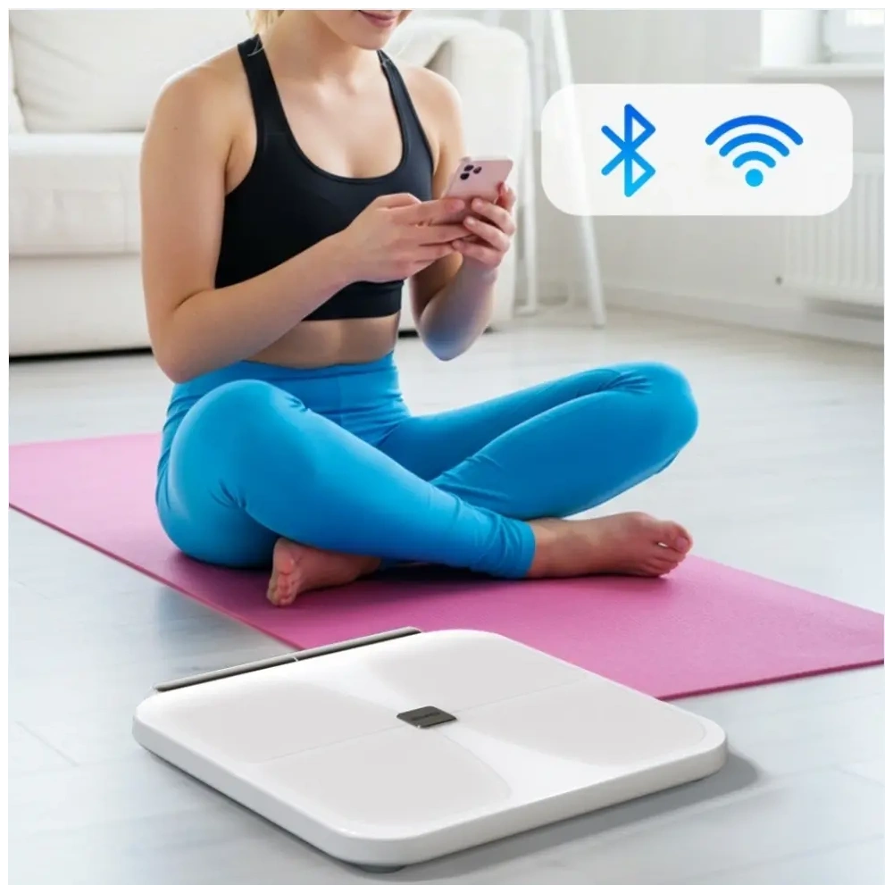 Waga do ciała AWEI SS1 wielofunkcyjna Bluetooth 5.0 500mAh biały