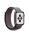 Nylonový pásek PURO Band Apple Watch 4/5/6/7/SE/8/9/Ultra 44/45/49mm (Šedý/Černý)