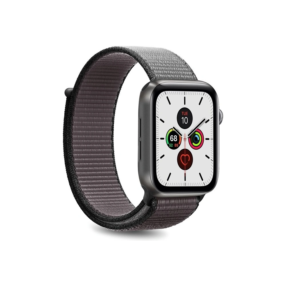 Hurtownia GSM - Nylonový pásek PURO Band Apple Watch 4/5/6/7/SE/8/9/Ultra 44/45/49mm (Šedý/Černý) - PUR197GRY - {ean13} - Hurt