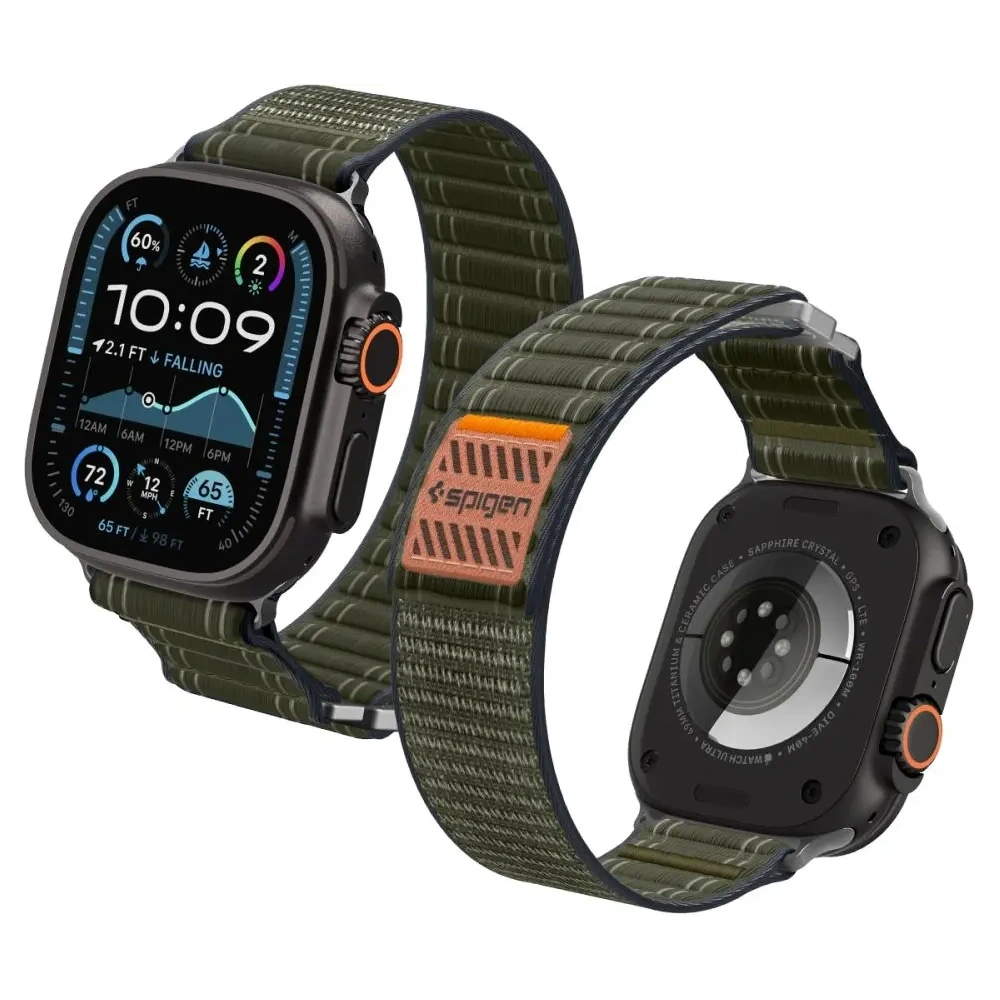 Pasek Spigen WBF0 Band Apple Watch 8 / 9 / 10 / 11 / Se / Ultra (44 / 45 / 46 / 49 Mm) Green Pasek Spigen WBF0 Band Apple Watch 8 / 9 / 10 / 11 / Se / Ultra (44 / 45 / 46 / 49 Mm) Green