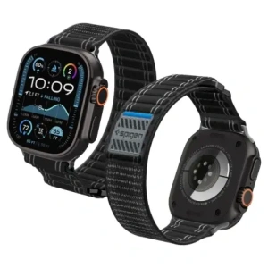 Pasek Spigen WBF0 Band Apple Watch 8 / 9 / 10 / 11 / Se / Ultra (44 / 45 / 46 / 49 Mm) Black