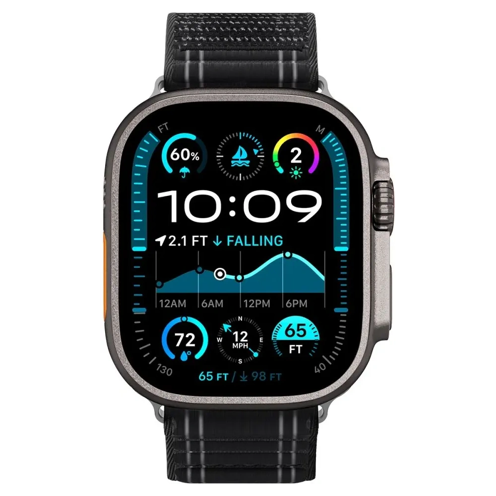 Pasek Spigen WBF0 Band Apple Watch 8 / 9 / 10 / 11 / Se / Ultra (44 / 45 / 46 / 49 Mm) Black