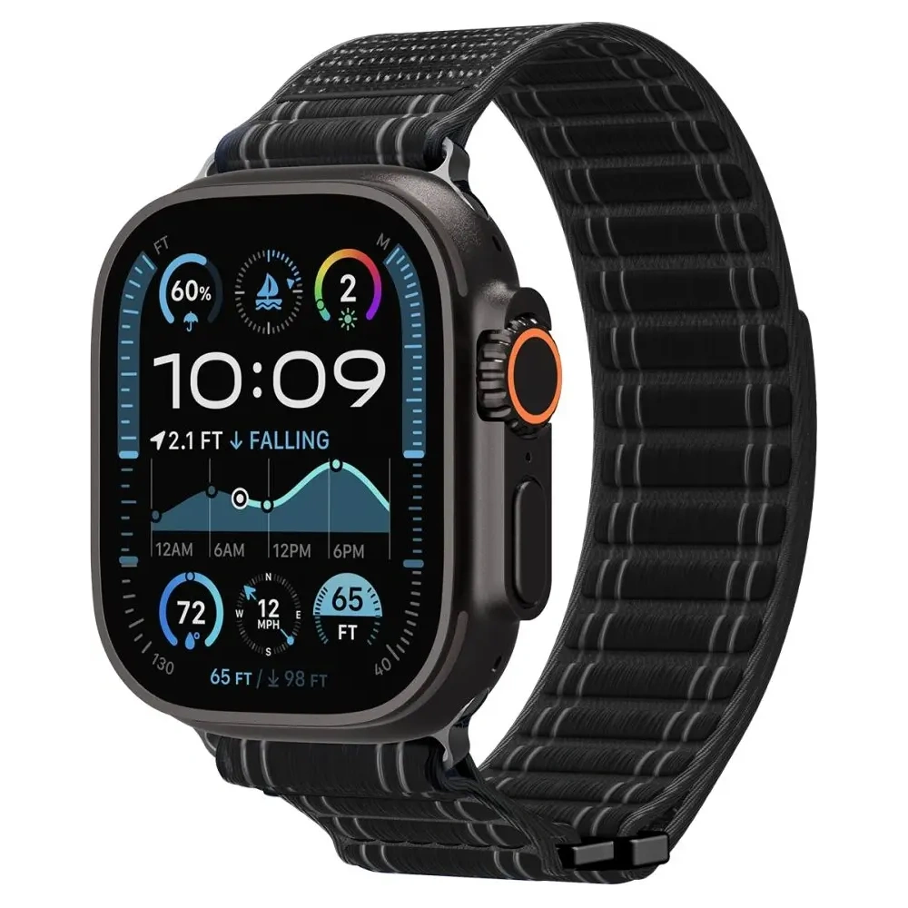 Pasek Spigen WBF0 Band Apple Watch 8 / 9 / 10 / 11 / Se / Ultra (44 / 45 / 46 / 49 Mm) Black