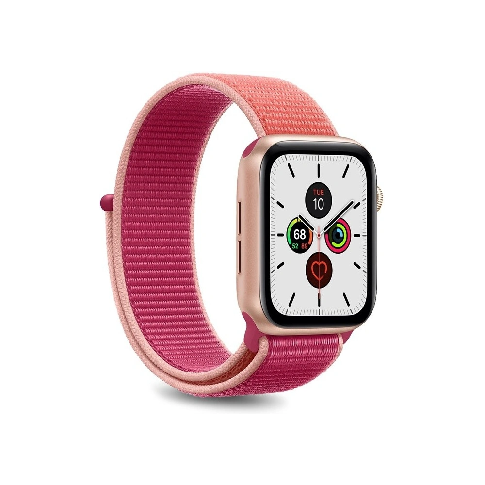 Hurtownia GSM - Nylonový pás PURO Band Apple Watch 4/5/6/7/SE/8/9/Ultra 44/45/49mm (Korálový/Růžový) - PUR200PNK - {ean13} - Hurt