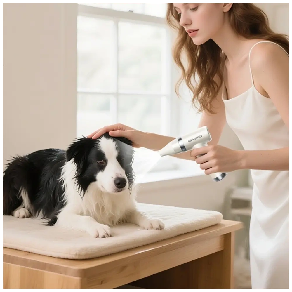 Wielofunkcyjny wiatrak AWEI F40 3w1 3300mAh biały