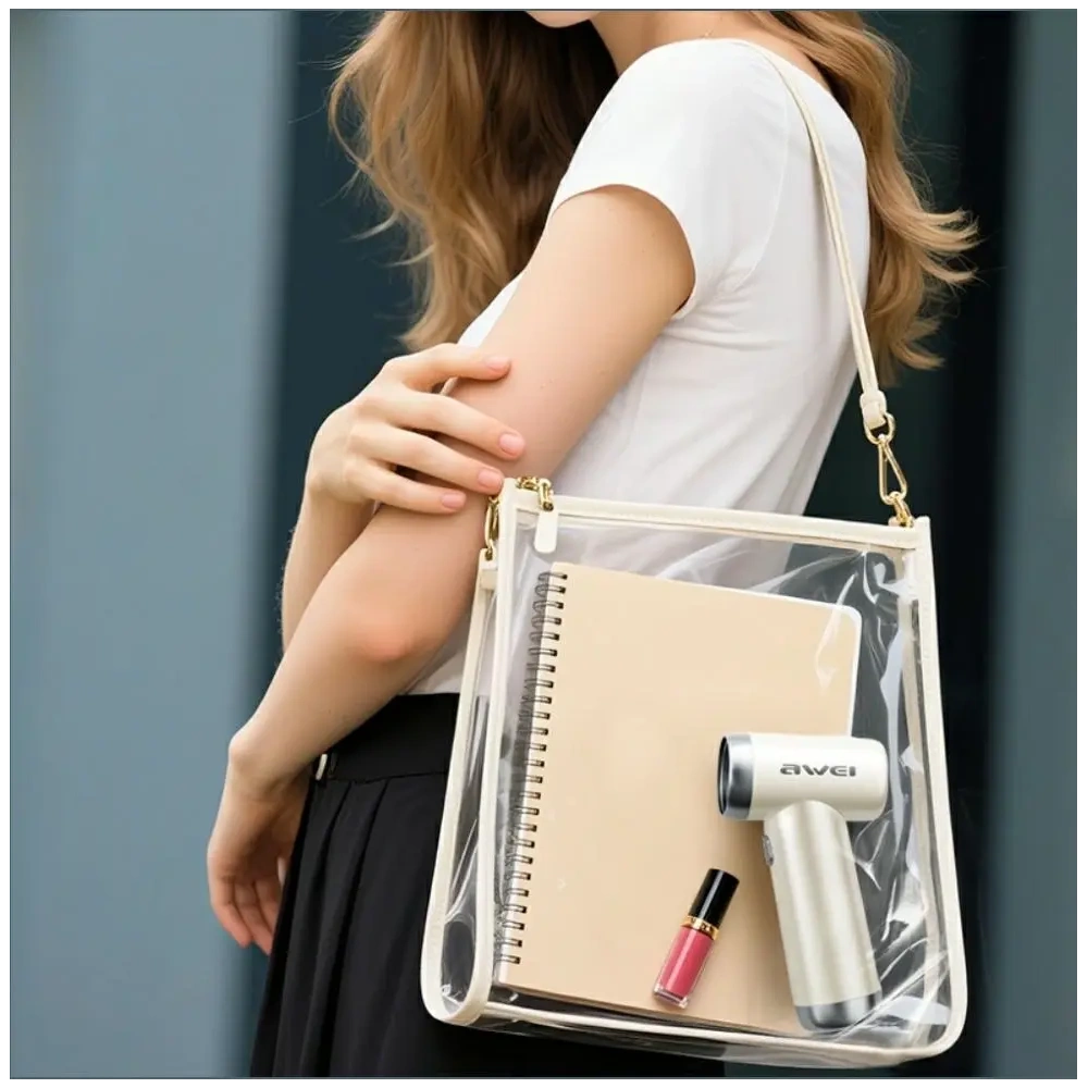 Wielofunkcyjny wiatrak AWEI F40 3w1 3300mAh biały