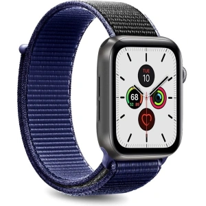 Nylon strap PURO Band Apple Watch 4/5/6/7/SE/8/9/Ultra 44/45/49mm (Navy/Black)