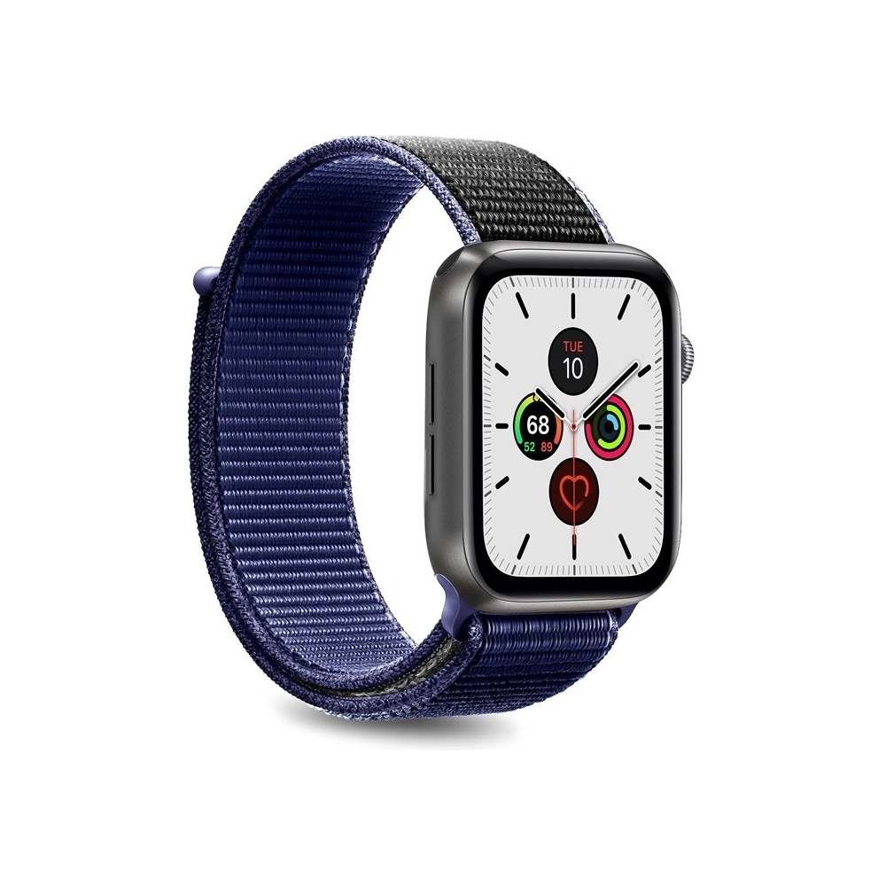 Hurtownia GSM - Nylonový pásku PURO Band Apple Watch 4/5/6/7/SE/8/9/Ultra 44/45/49mm (Námořnická modř/Černá) - PUR201NAV - {ean13} - Hurt