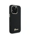 Etui Guess do Apple iPhone 16 Pro hardcase Silicone Script Metal Logo & Frame czarny