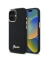 Etui Guess do Apple iPhone 16 hardcase Silicone Script Metal Logo & Frame czarny Etui Guess do Apple iPhone 16 hardcase Silicone Script Metal Logo & Frame czarny