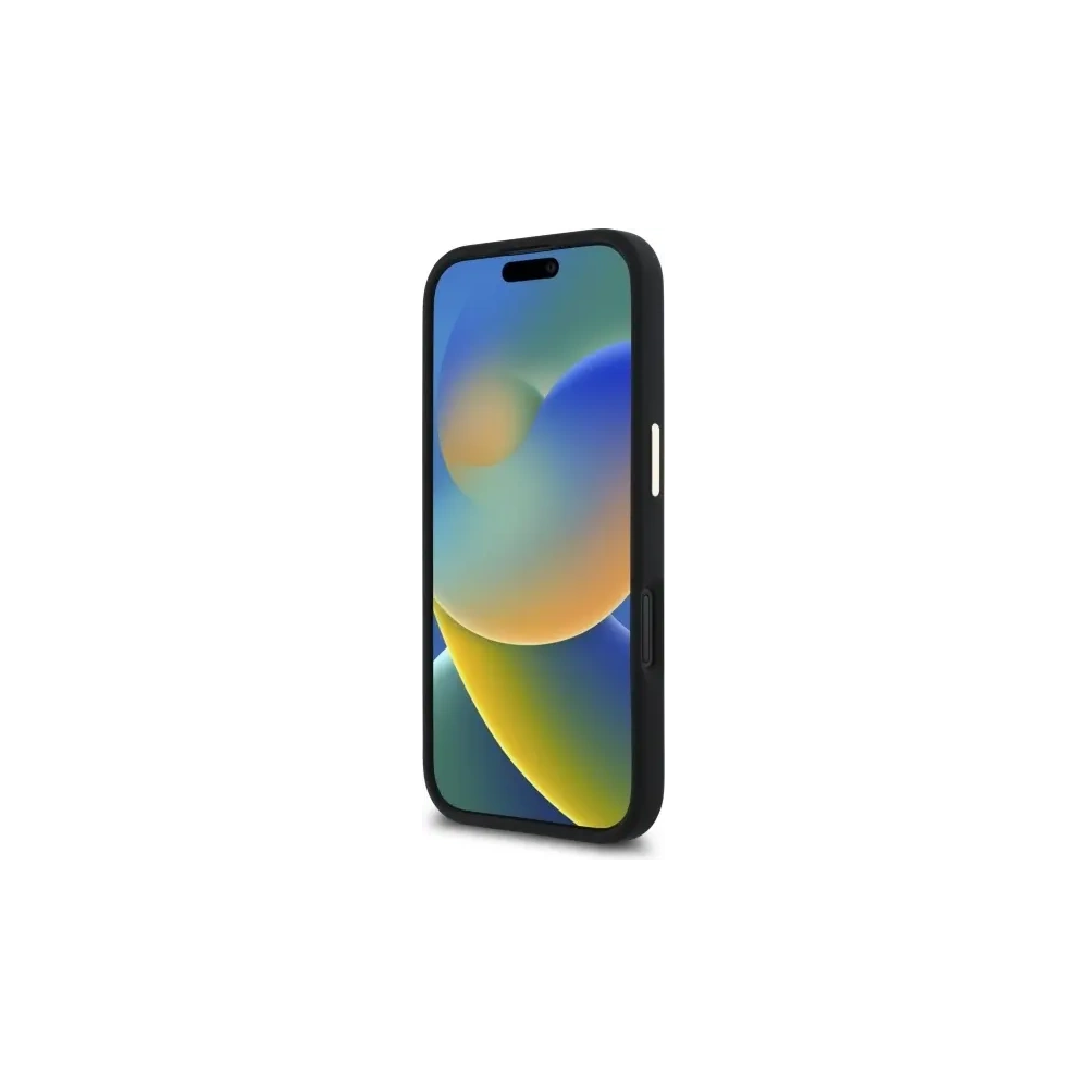 Etui Guess do Apple iPhone 16 hardcase Silicone Script Metal Logo & Frame czarny Etui Guess do Apple iPhone 16 hardcase Silicone Script Metal Logo & Frame czarny