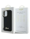 Etui Guess do Apple iPhone 16 hardcase Silicone Script Metal Logo & Frame czarny Etui Guess do Apple iPhone 16 hardcase Silicone Script Metal Logo & Frame czarny