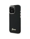 Etui Guess do Apple iPhone 16 Pro Max hardcase Silicone Script Metal Logo & Frame czarny