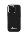 Etui Guess do Apple iPhone 16 Pro Max hardcase Silicone Script Metal Logo & Frame czarny