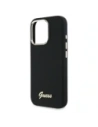 Etui Guess do Apple iPhone 16 Pro Max hardcase Silicone Script Metal Logo & Frame czarny