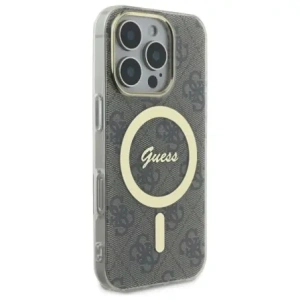 Etui Guess do Apple iPhone 16 Pro hardcase IML 4G MagSafe brązowy