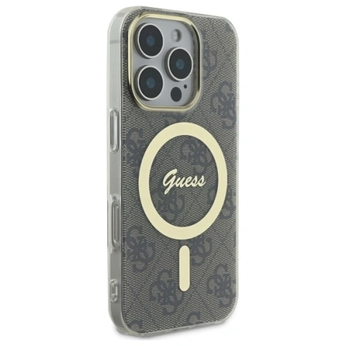Etui Guess do Apple iPhone 16 Pro hardcase IML 4G MagSafe brązowy