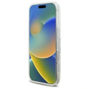 Etui Guess do Apple iPhone 16 Pro hardcase IML Rhinestones MagSafe biały