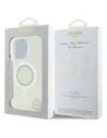 Etui Guess do Apple iPhone 16 Pro hardcase IML Rhinestones MagSafe biały