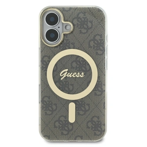 Etui Guess do Apple iPhone 16 Plus hardcase IML 4G MagSafe brązowy