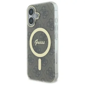 Etui Guess do Apple iPhone 16 hardcase IML 4G MagSafe brązowy