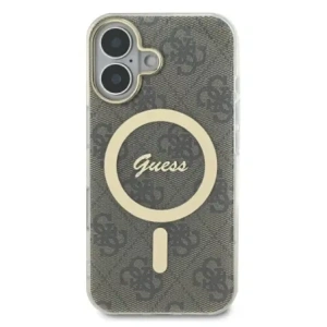 Etui Guess do Apple iPhone 16 hardcase IML 4G MagSafe brązowy