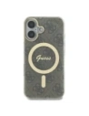 Etui Guess do Apple iPhone 16 hardcase IML 4G MagSafe brązowy Etui Guess do Apple iPhone 16 hardcase IML 4G MagSafe brązowy