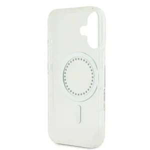 Etui Guess do Apple iPhone 16 hardcase IML Rhinestones MagSafe biały